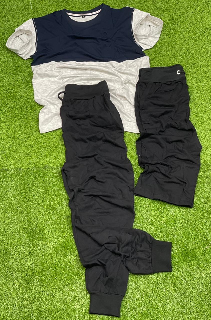 3 Pcs Men's Jersey Plain Track Suit (Copy)